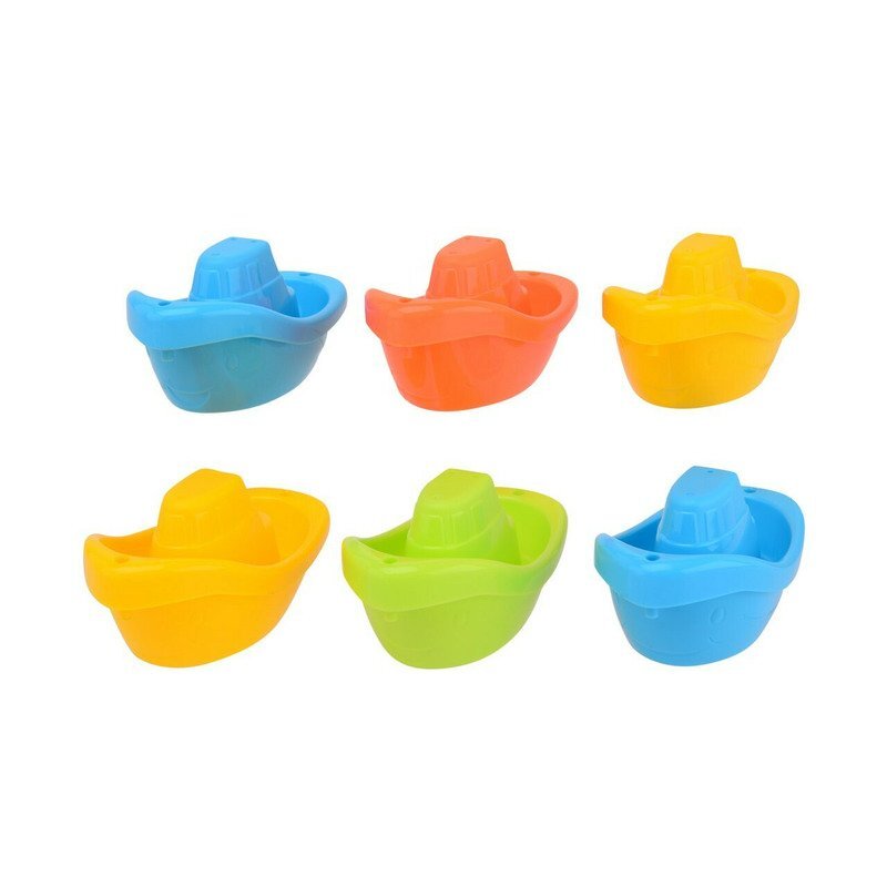 Happy World Set 6 barcute pentru baie Multicolor