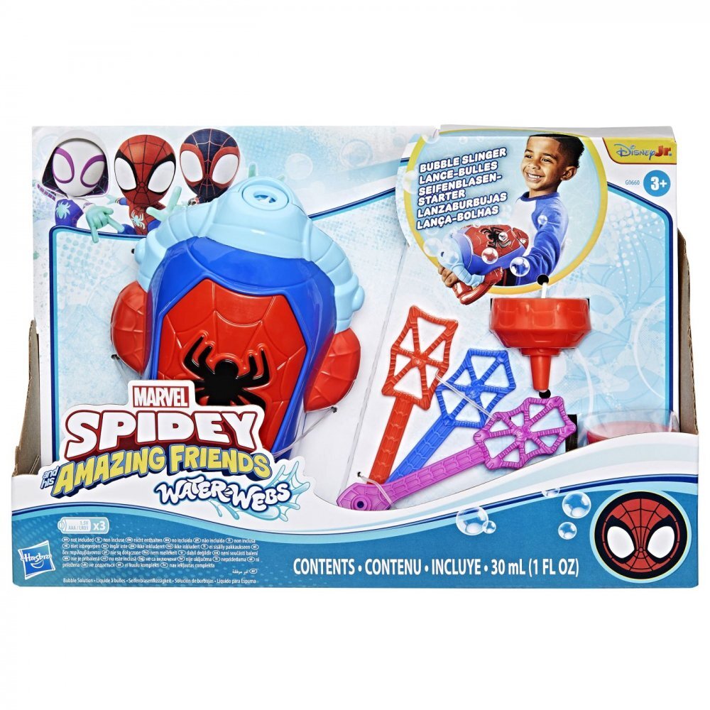 HASBRO Lansator bule de sapun Spidey si prietenii lui uimitori marvel water webs