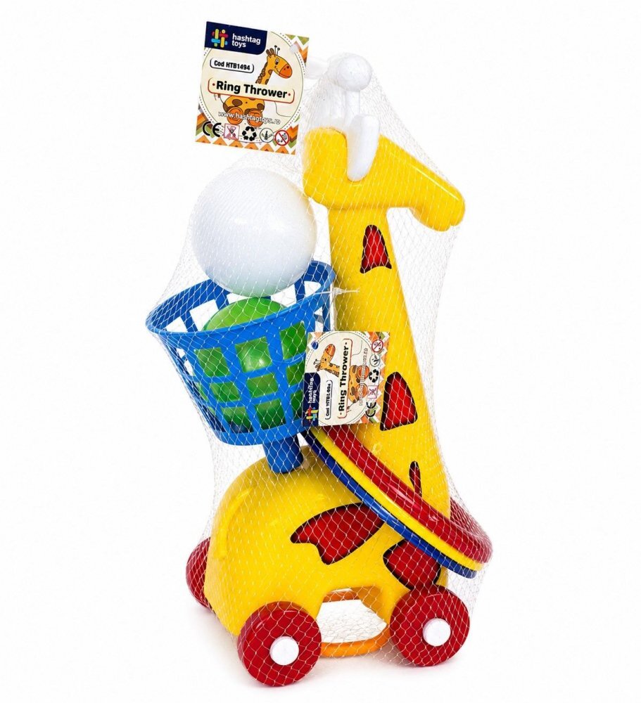 Hashtag Toys Set de aruncare cu inele pentru copii Girafa 3 in 1