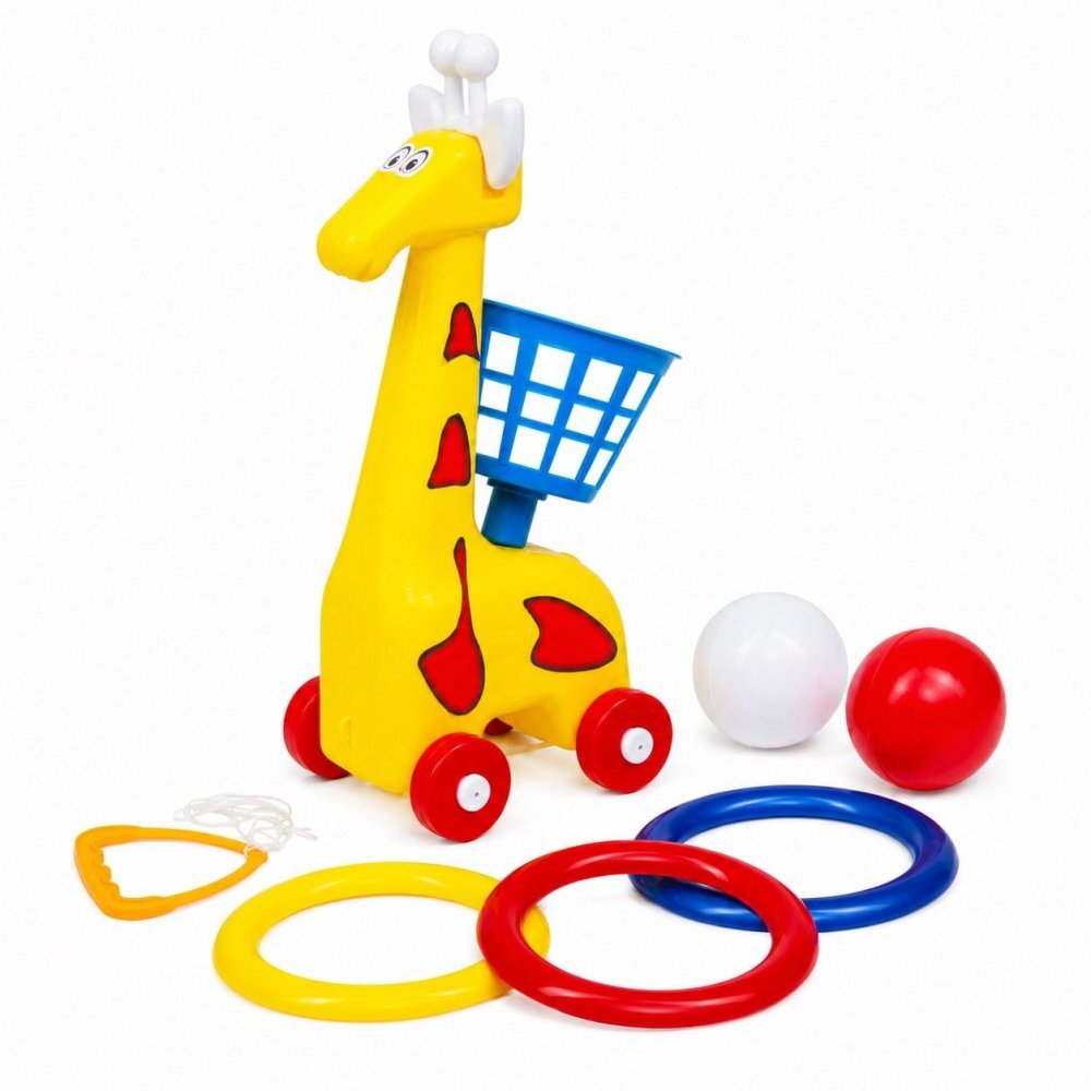 Hashtag Toys Set de aruncare cu inele pentru copii Girafa 3 in 1