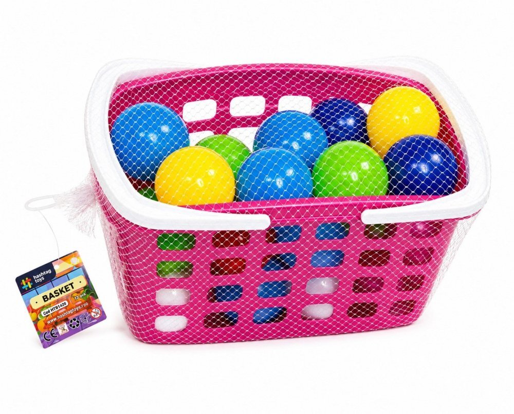 Hashtag Toys Set de joaca cu cosulet si bile colorate