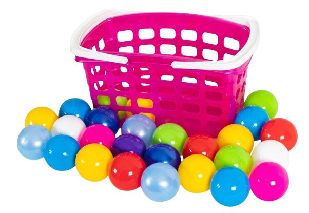 Hashtag Toys Set de joaca cu cosulet si bile colorate