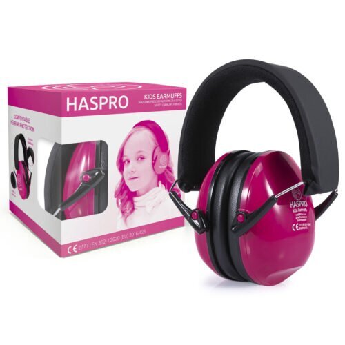 Haspro Casti antifonice Pink pentru copii si adolescenti