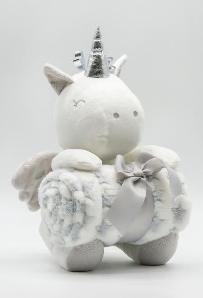 Hausmann (A-Haberkorn) Paturica pufoasa cu jucarie TOY unicorn 25cm Hausmann