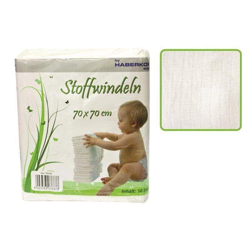 Hausmann (A-Haberkorn) Set 10 scutece din muselina Hausmann albe 70x70 cm