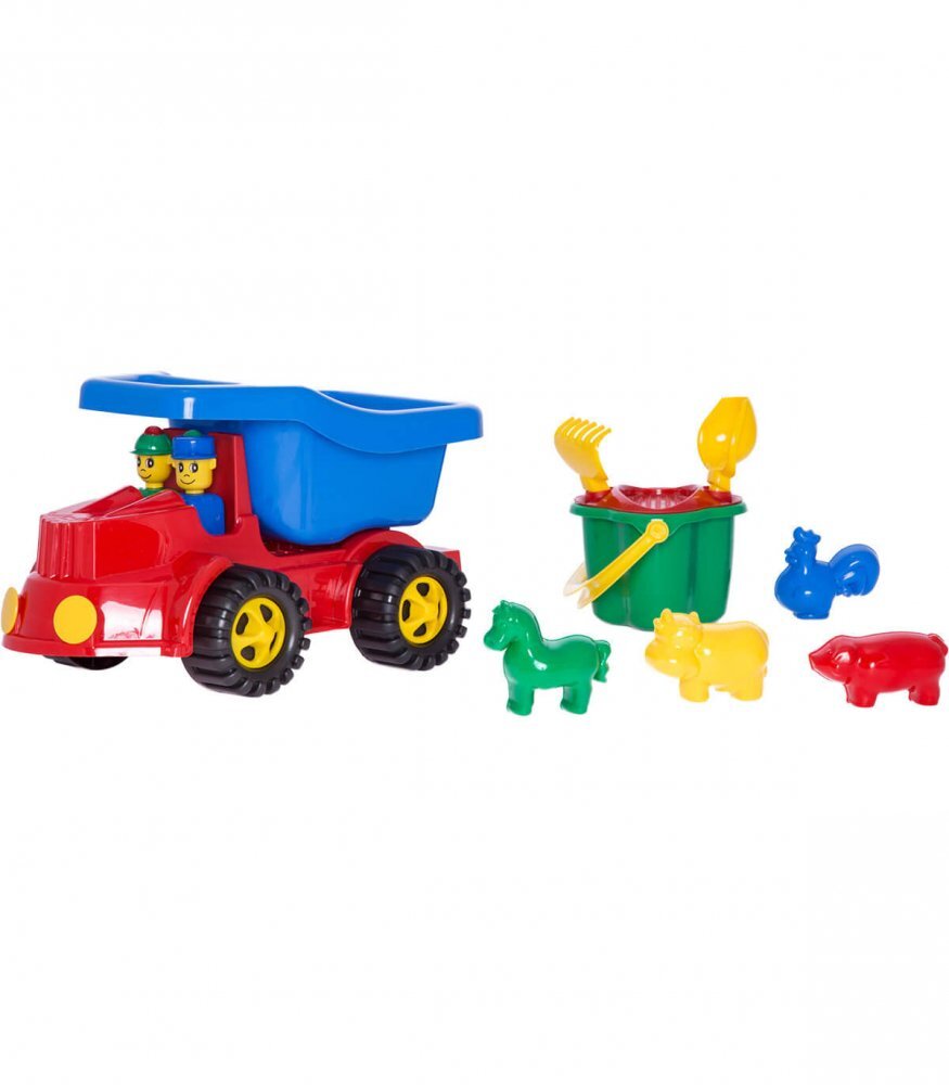 HEMAR Set de plaja cu 8 piese si autobasculanta 36 x 22 x 21 cm