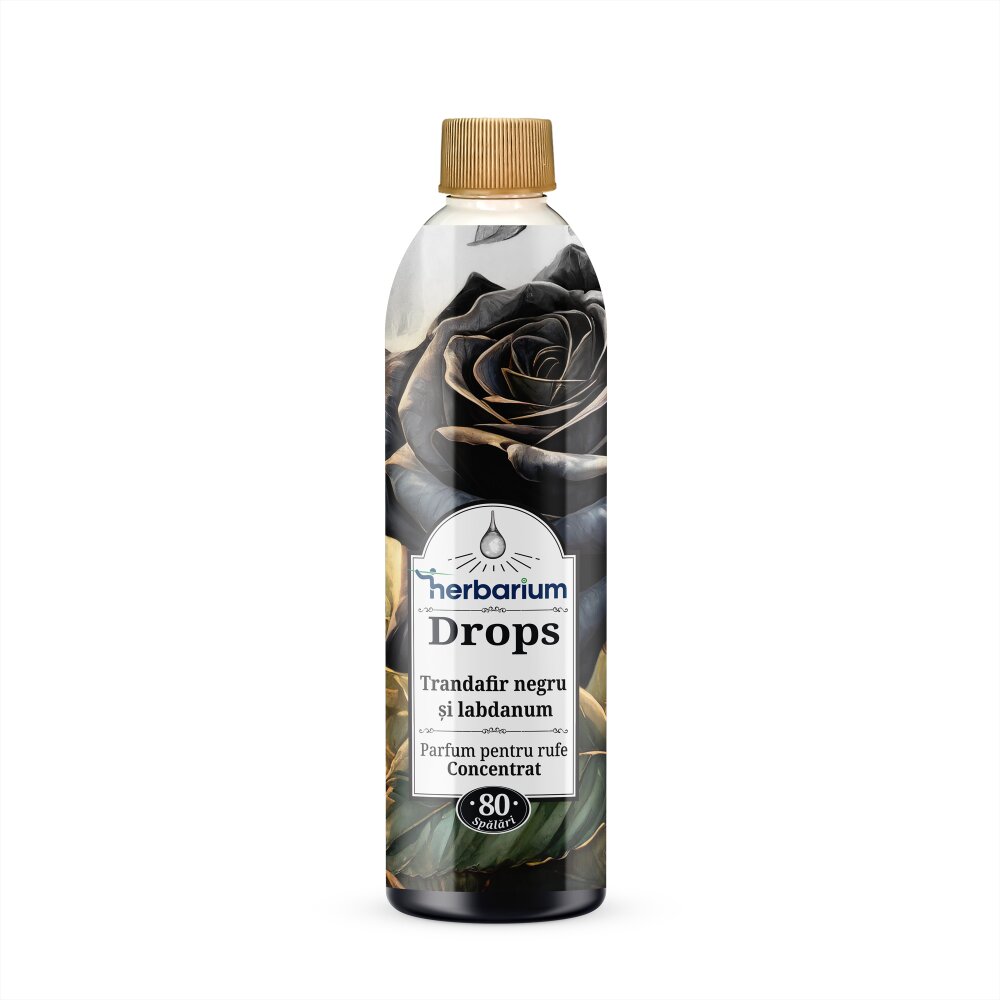 HERBARIUM Parfum concentrat pentru rufe Drops Trandafir Negru 200 ml