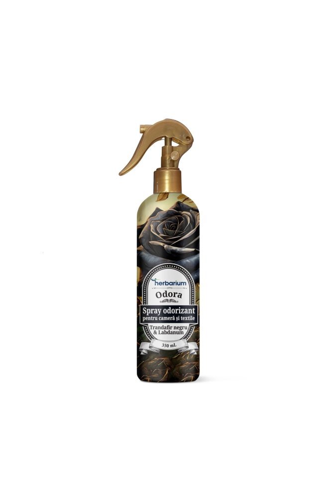 HERBARIUM Spray odorizant pentru camera si textile Trandafir negru si Labdanum 350 ml Odora