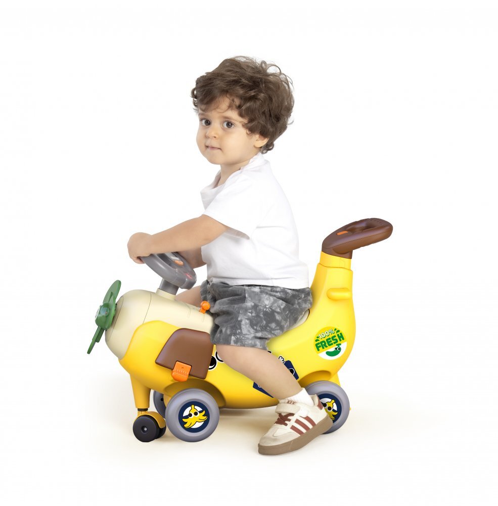Hola Avion interactiv 4 in 1 ride on si maner de impingere banana