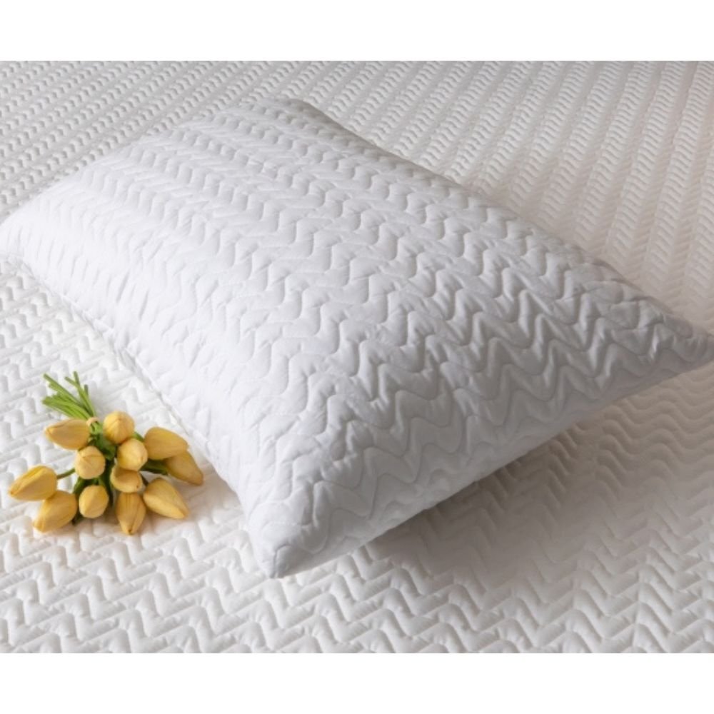 Homibon Fata de perna impermeabila cu fermoar matlasata Premium Alb 50x70 cm lavabila la masina bumbac cu membrana TPU