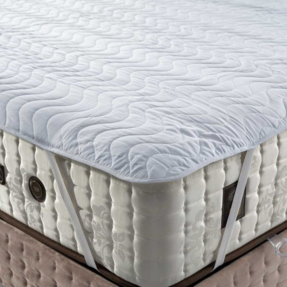 Homibon Protectie impermeabila matlasata Premium pentru saltea Alb 120x200 cm anti acarieni lavabila la masina bumbac cu membrana TPU