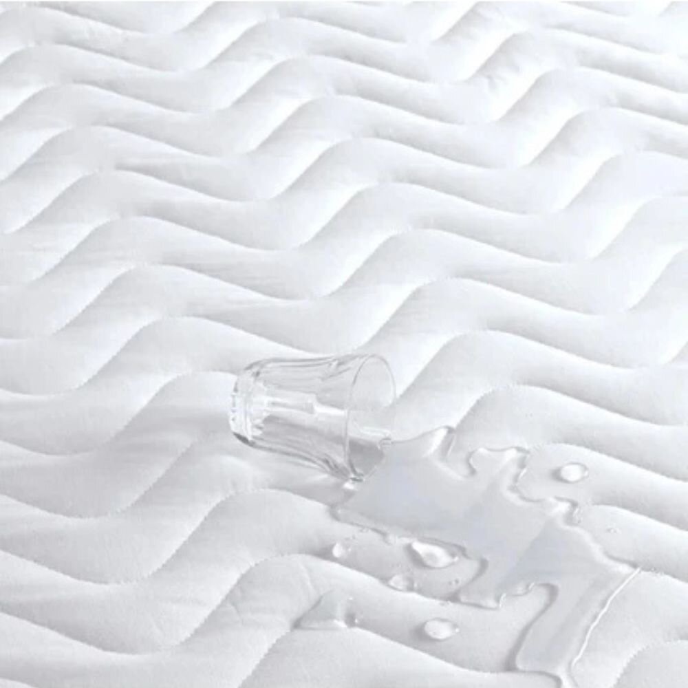Homibon Protectie impermeabila matlasata Premium pentru saltea Alb 160x200 cm anti acarieni lavabila la masina bumbac cu membrana TPU