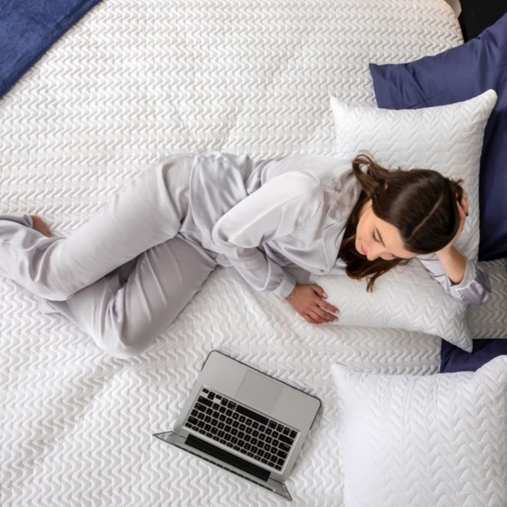 Homibon Protectie impermeabila matlasata Premium pentru saltea Alb 200x200 cm anti acarieni lavabila la masina bumbac cu membrana TPU