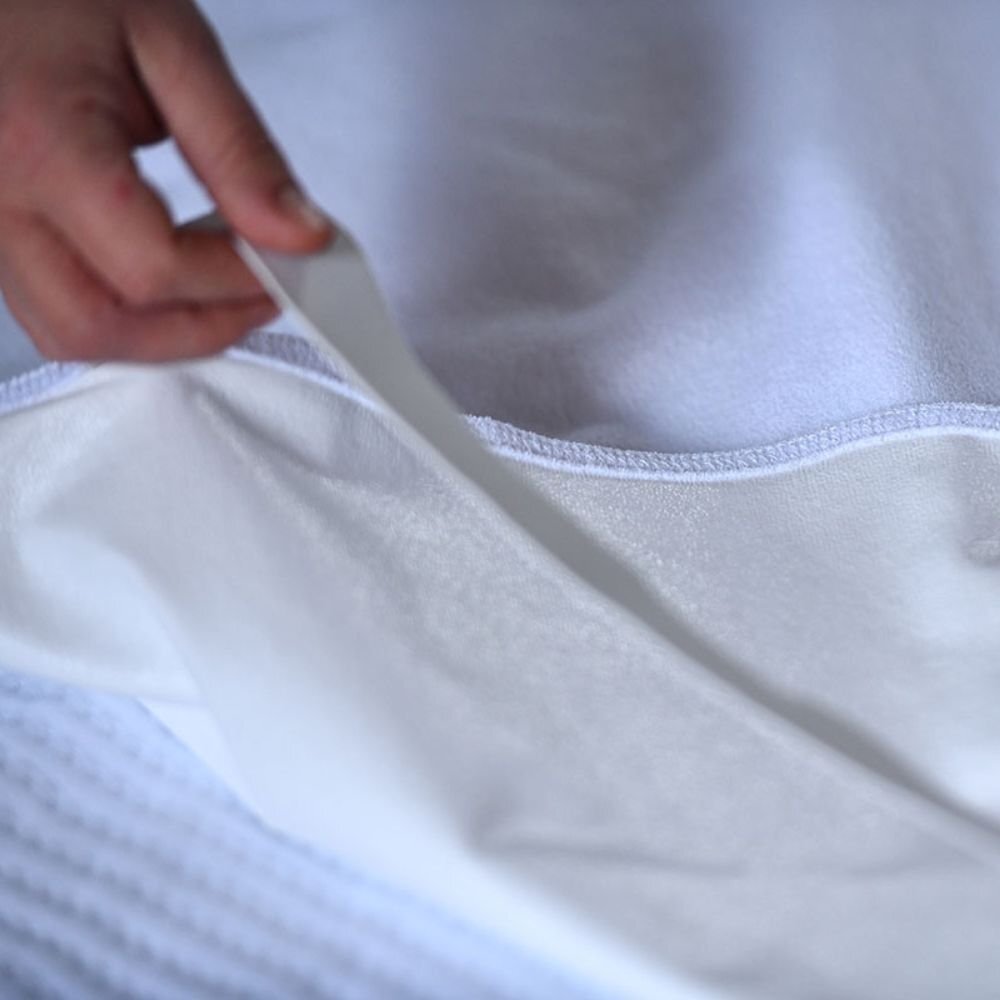 Homibon Protectie impermeabila pentru saltea Alb 200x200 cm anti acarieni lavabila la masina bumbac cu membrana TPU