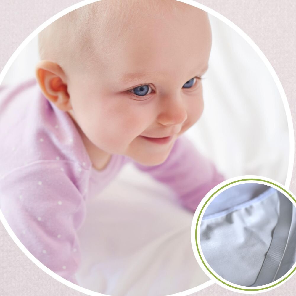 Homibon Protectie impermeabila pentru saltea bebe Alb 60x120 cm lavabila la masina bumbac cu membrana TPU