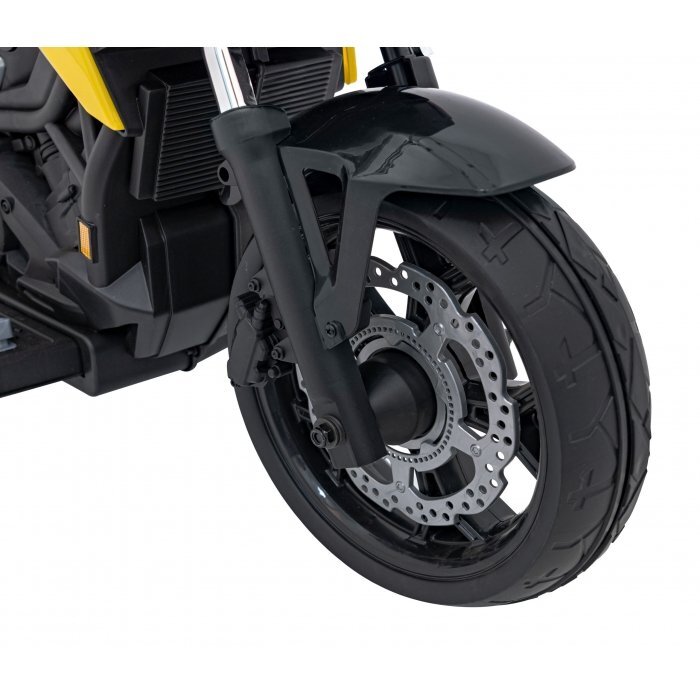 Honda Motocicleta electrica pentru copii NC750X galben 70W cu lumini sunete si panou audio 103x41x74 cm