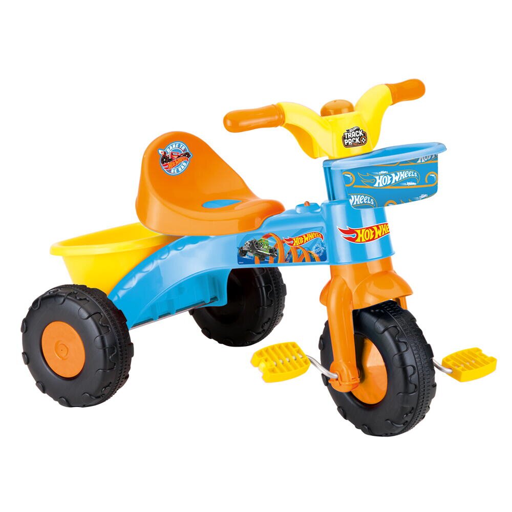 Hot Wheels Tricicleta pentru copii cu pedale si claxon de la 2 ani pana la 30 kg