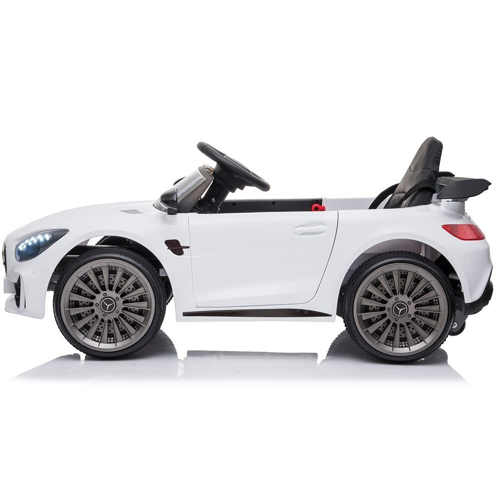 Hubners Masinuta electrica pentru copii Mercedes Benz AMG white 60W cu telecomanda roti Eva pornire la buton si deschidere usi