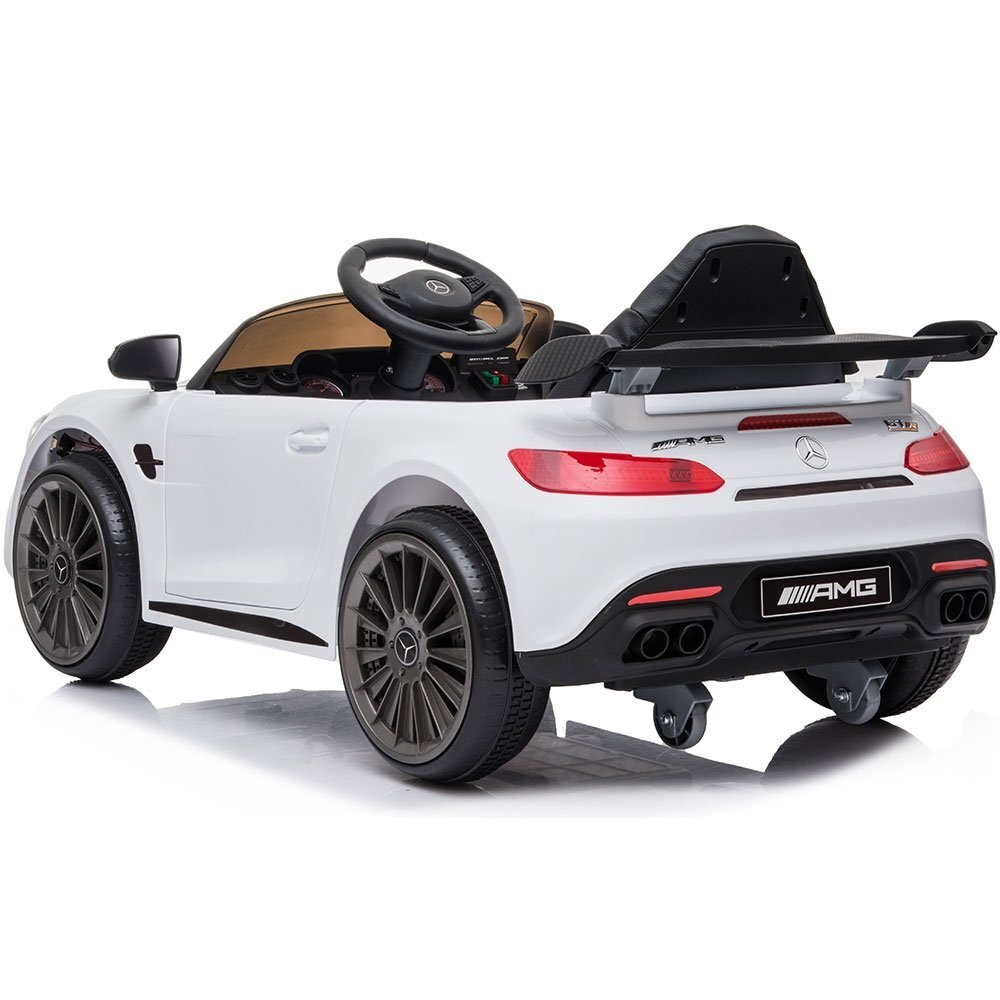 Hubners Masinuta electrica pentru copii Mercedes Benz AMG white 60W cu telecomanda roti Eva pornire la buton si deschidere usi