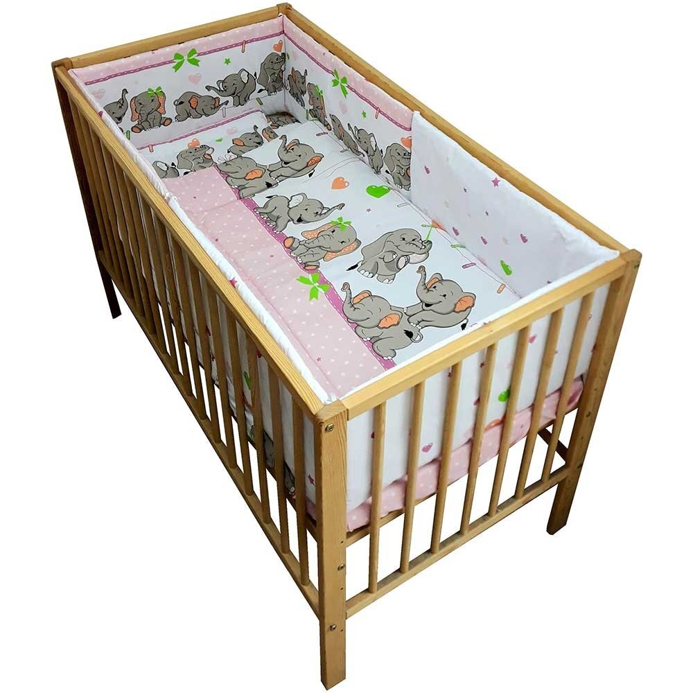 Hubners Lenjerie patut Elefantii Jucausi 5 piese 120x60 cm