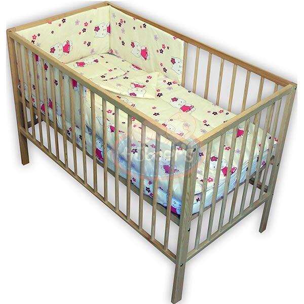 Hubners Lenjerie patut Kitty Floricele 4 piese crem