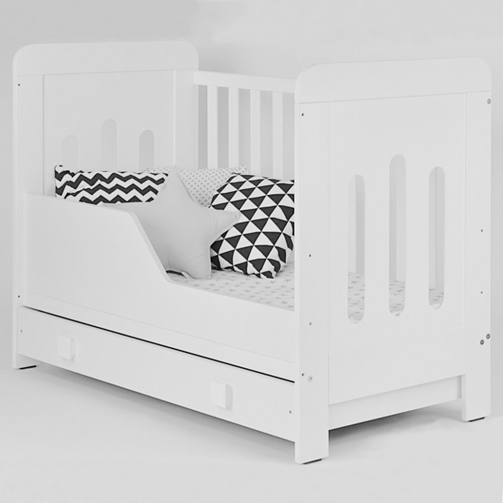 Hubners Margine de siguranta pentru patut din lemn 120x28 cm alb