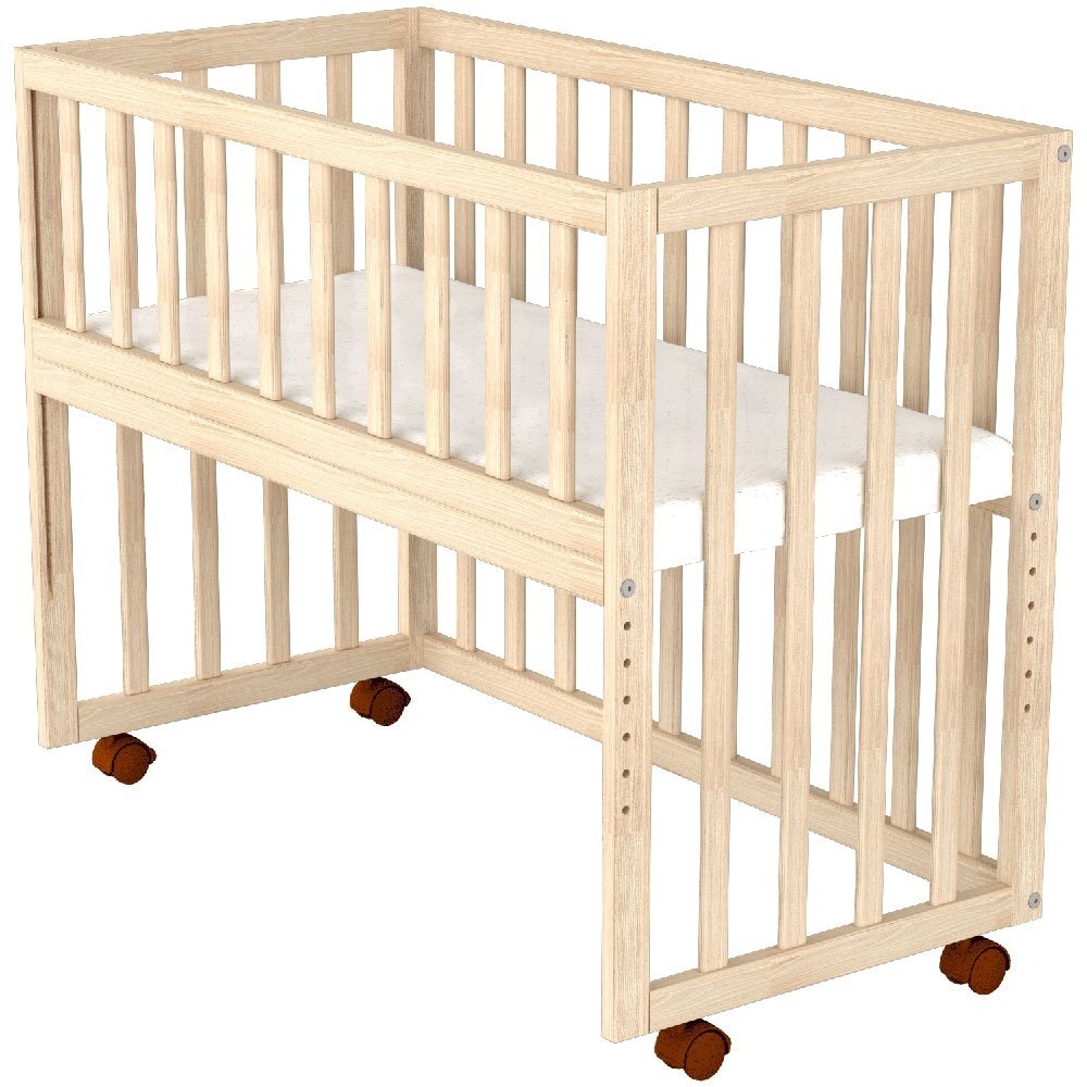 Hubners Patut copii din lemn co-sleeper Eva 94x46 cm natur