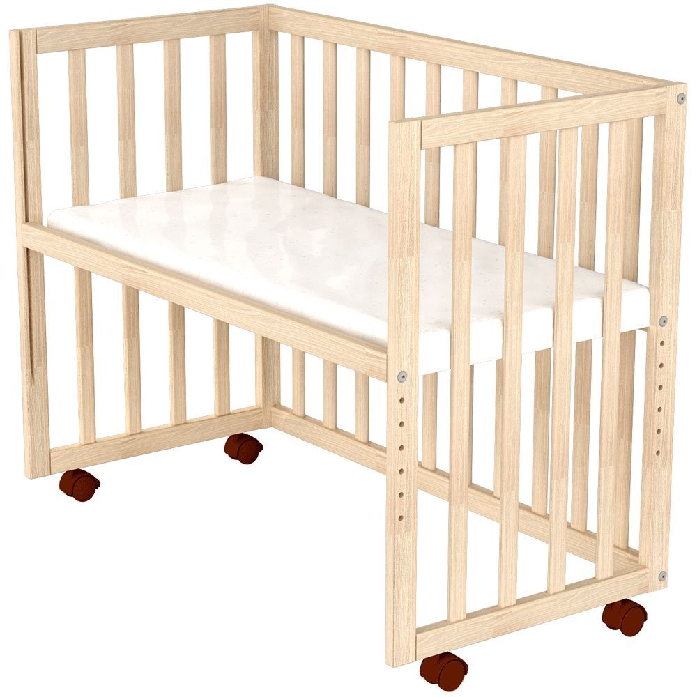 Hubners Patut copii din lemn co-sleeper Eva 94x46 cm natur