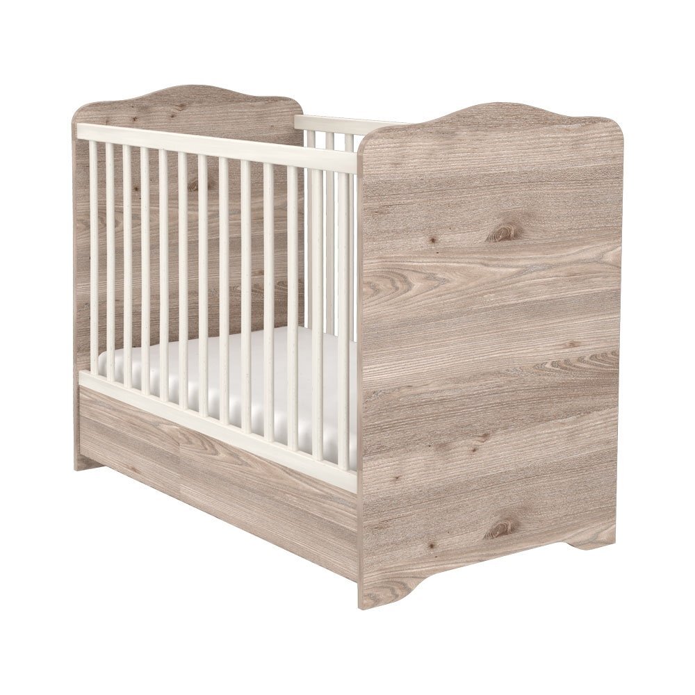 Hubners Patut copii din lemn cu sertar Sofia 120x60 cm crem nisip