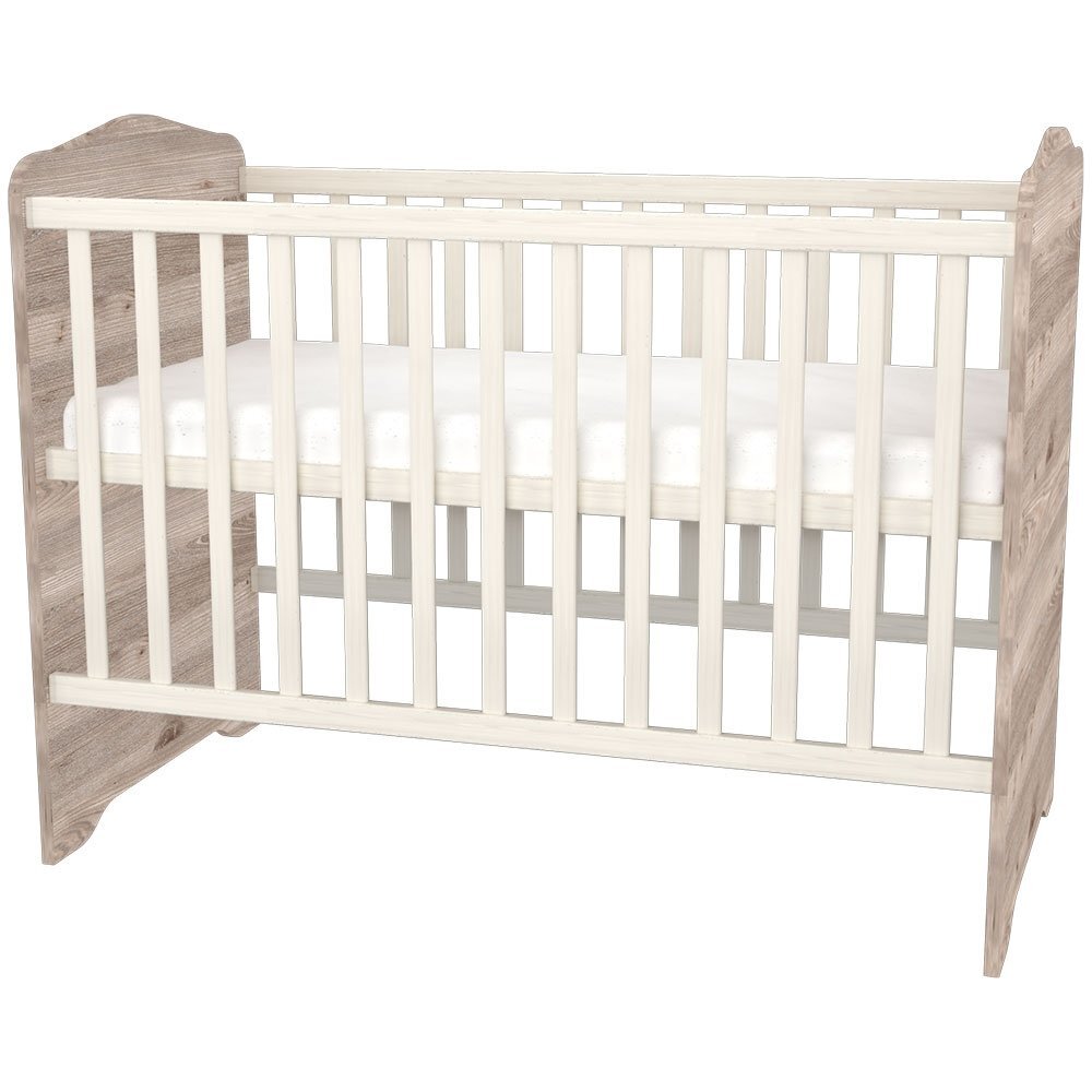 Hubners Patut copii din lemn cu sertar Sofia 120x60 cm crem nisip