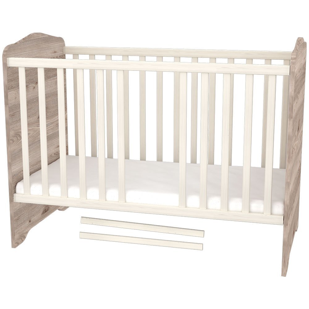 Hubners Patut copii din lemn cu sertar Sofia 120x60 cm crem nisip