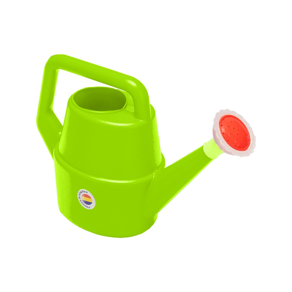 Huby Toys Stropitoare de jucarie pentru copii Green cu maner si capat cu floricica dimensiune 25 x 9.5 x 17 cm