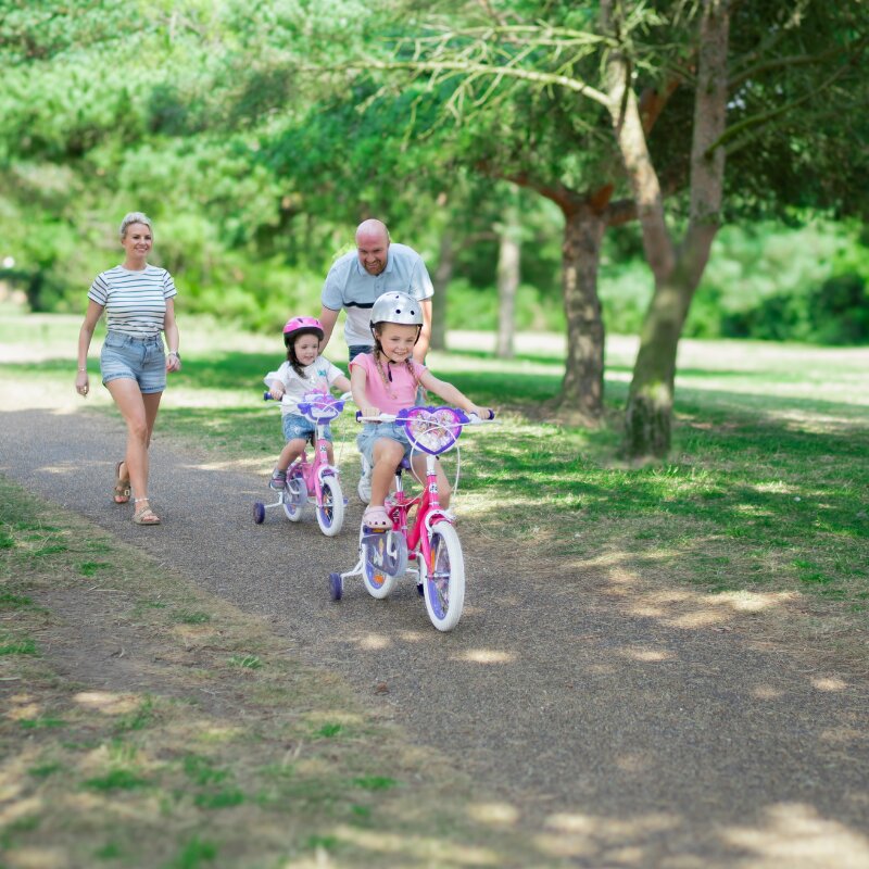 Huffy Bicicleta pentru copii 3-5 ani Princess 12 inch cu roti ajutatoare