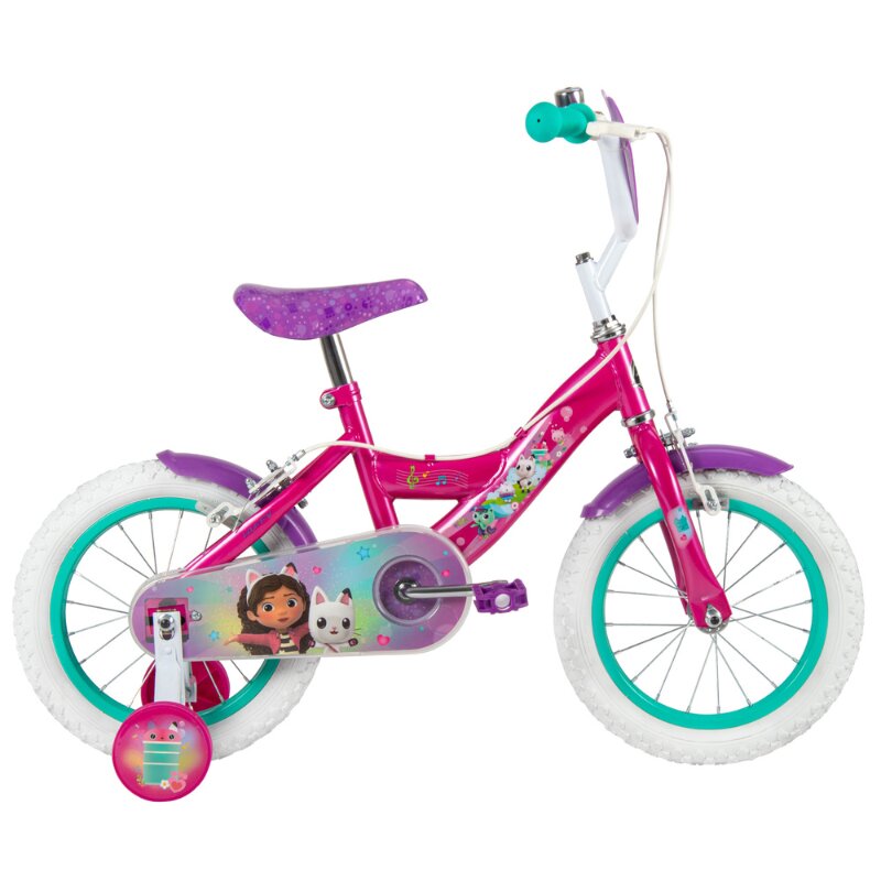 Huffy Bicicleta pentru copii 4-6 ani Gabbys Dollhouse 14 inch cu roti ajutatoare
