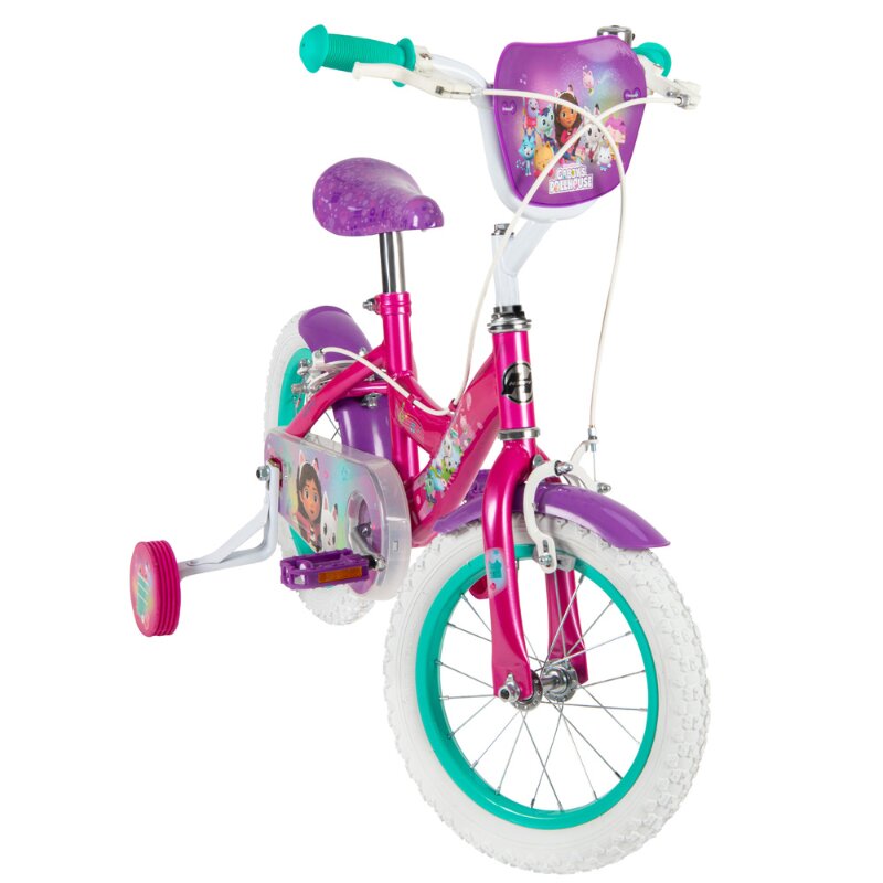Huffy Bicicleta pentru copii 4-6 ani Gabbys Dollhouse 14 inch cu roti ajutatoare