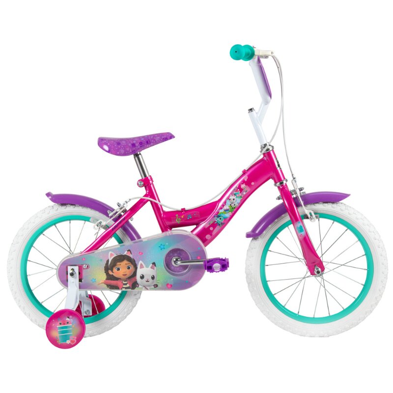 Huffy Bicicleta pentru copii 4-6 ani Gabbys Dollhouse 16 inch cu roti ajutatoare