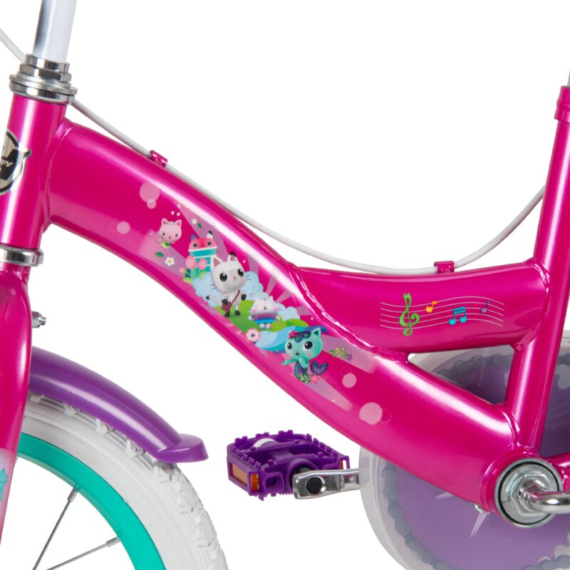 Huffy Bicicleta pentru copii 4-6 ani Gabbys Dollhouse 16 inch cu roti ajutatoare