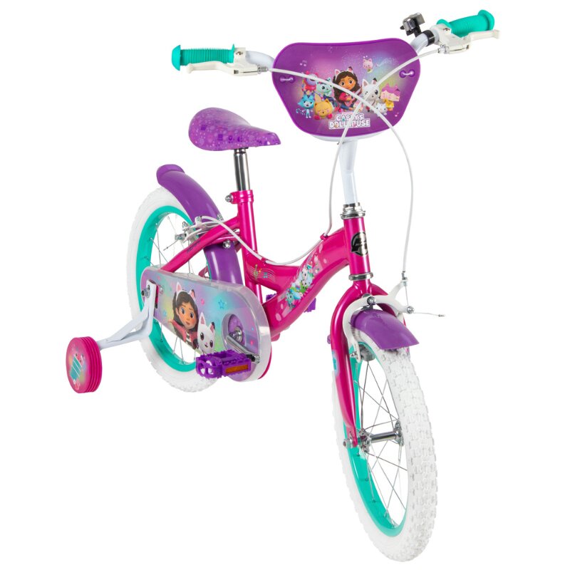 Huffy Bicicleta pentru copii 4-6 ani Gabbys Dollhouse 16 inch cu roti ajutatoare