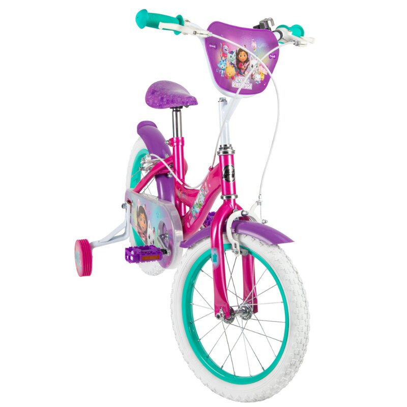 Huffy Bicicleta pentru copii 4-6 ani Gabbys Dollhouse 16 inch cu roti ajutatoare