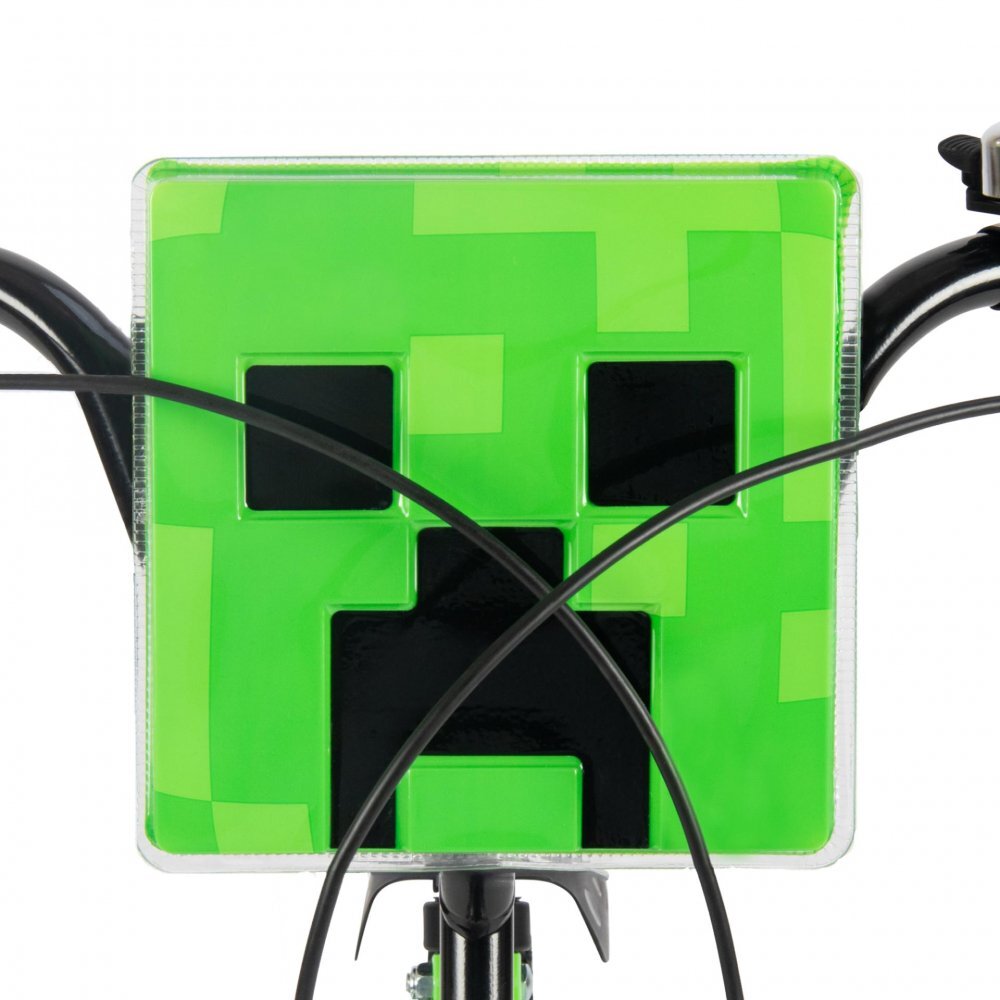 Huffy Bicicleta pentru copii Minecraft Green 16 inch cu roti ajutatoare luminoase
