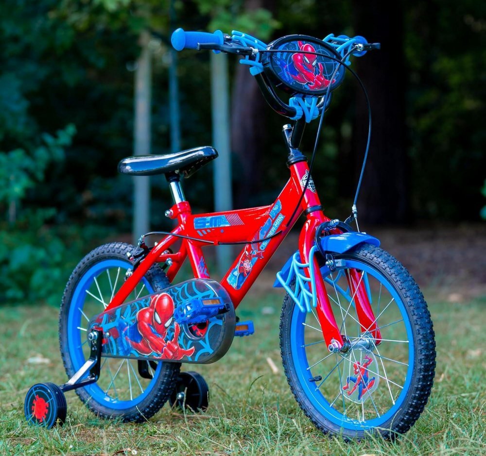 Huffy Bicicleta pentru copii Spiderman 16 inch cu roti ajutatoare