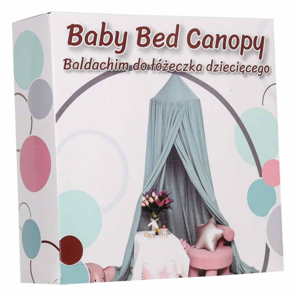 Ikonka Baldachin pentru copii Beige Boho tip cort tipi de suspendat include set complet pentru montaj inaltime totala 280 cm