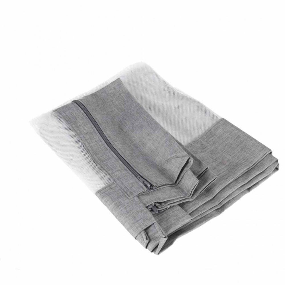 Ikonka Bariera de protectie pentru pat Grey 200 cm cadru metalic cu buzunar exterior