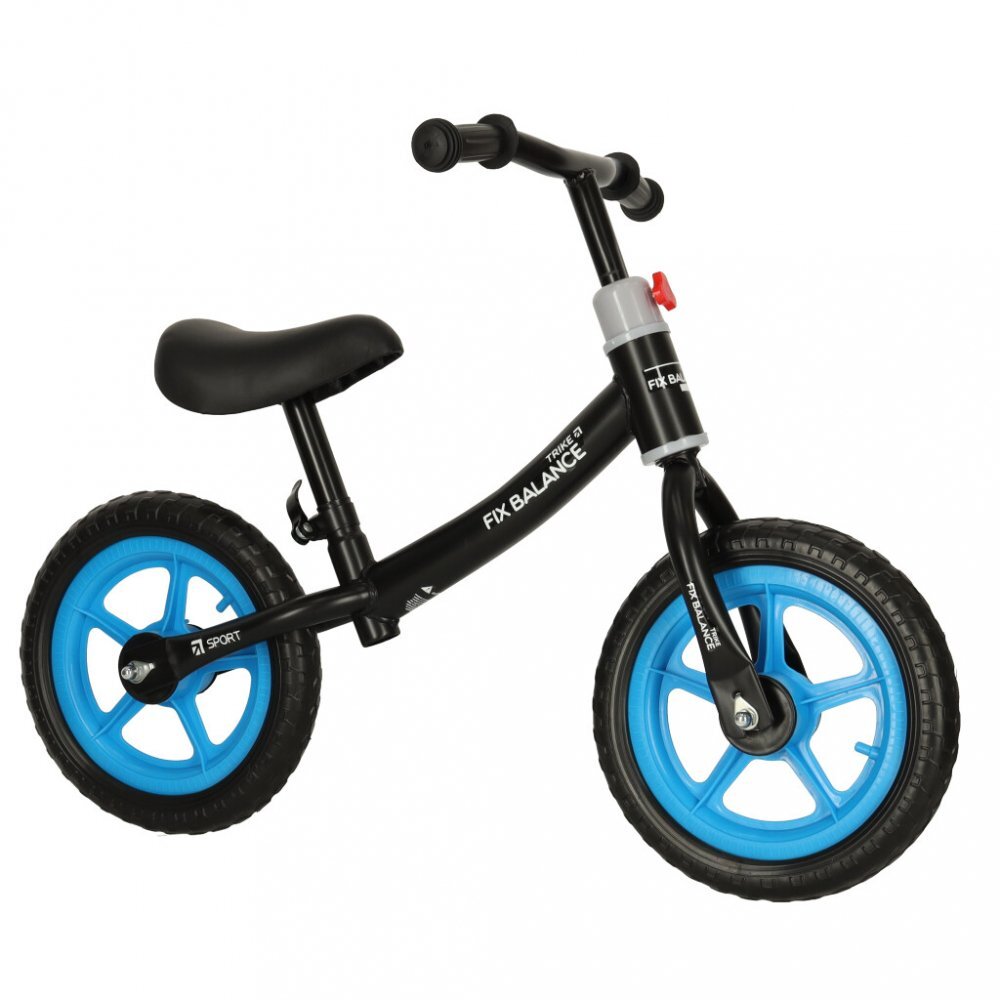 Ikonka Bicicleta de echilibru fara pedale pentru copii cu Ghidonul si Saua reglabile in inaltime greutate redusa 1.8 kg Trike Fix Balance Blue