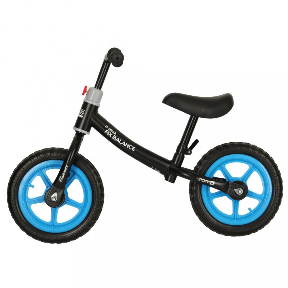 Ikonka Bicicleta de echilibru fara pedale pentru copii cu Ghidonul si Saua reglabile in inaltime greutate redusa 1.8 kg Trike Fix Balance Blue