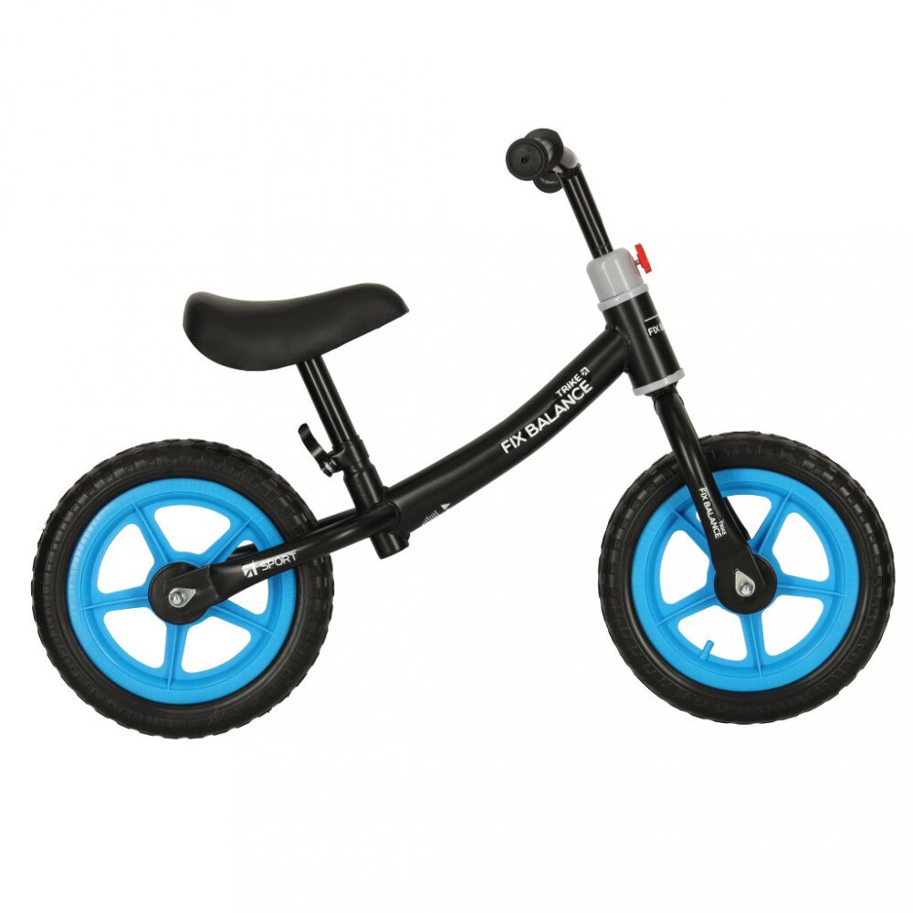 Ikonka Bicicleta de echilibru fara pedale pentru copii cu Ghidonul si Saua reglabile in inaltime greutate redusa 1.8 kg Trike Fix Balance Blue