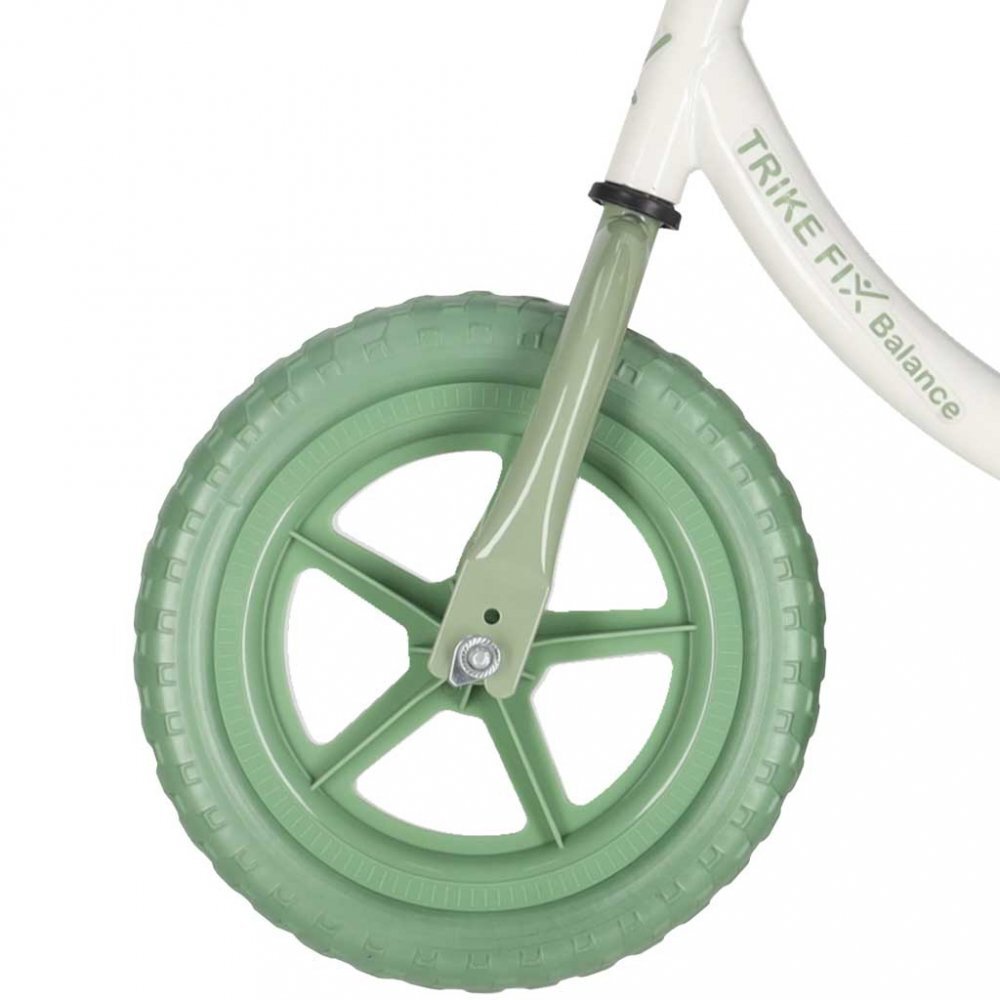 Ikonka Bicicleta fara pedale pentru copii Trike Fix Balance green cadru otel cu sonerie saua ergonomica sezutul si ghidonul reglabile roti din spuma EVA sarcina maxima 30 kg