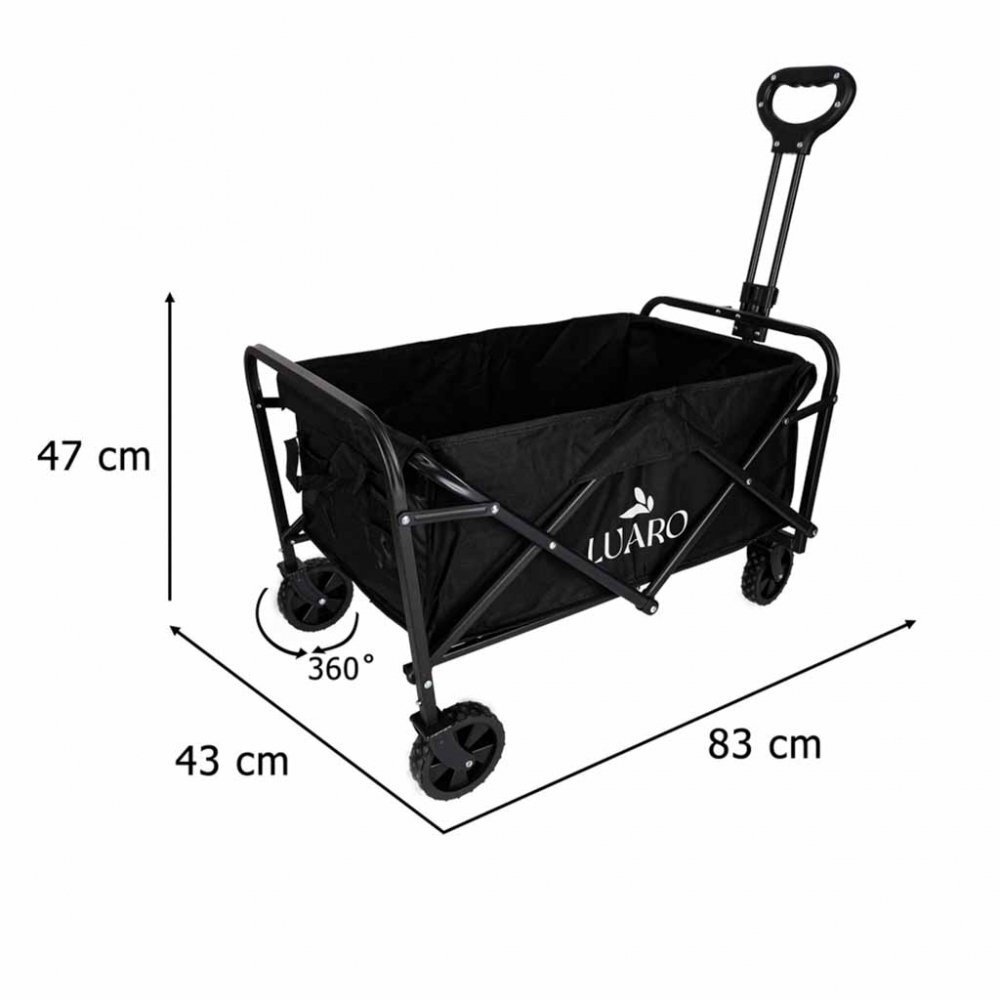 Ikonka Carucior pliabil cu maner telescopic universal sarcina maxima 100 kg