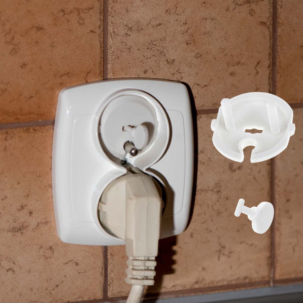 Ikonka Cheie de securitate pentru priza Alb 2 cm