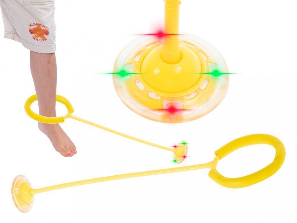 Ikonka Coarda de sarit Hula Hoop cu lumini LED Yellow